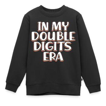 10th Birthday Girl Gift Idea Ten Years - Kids Premium Organic Sweatshirt - black - Front - AI Model Kid Female (0cm)