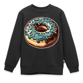 Donut - Kinder Premium Organic Sweatshirt - Schwarz - Vorne - AI Model Kid Female (0cm)