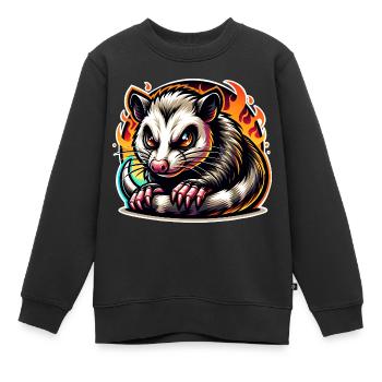 Opossum - Kinder Premium Organic Sweatshirt - Schwarz - Vorne - AI Model Kid Female (0cm)