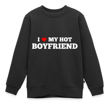J’adore mon ami sexy - Sweat Premium enfant bio - noir - Devant - AI Model Kid Female (0cm)