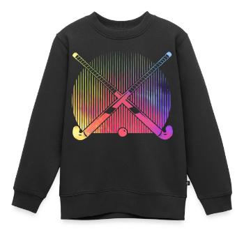 Hockey Retro - Kinder Premium Organic Sweatshirt - Schwarz - Vorne - AI Model Kid Female (0cm)