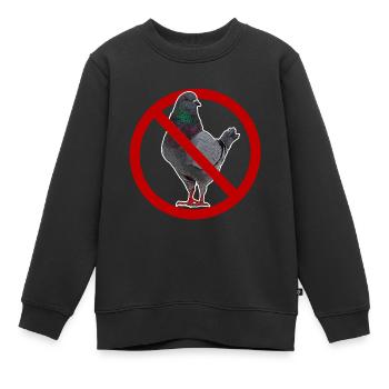 Ich hasse Tauben Anti-Taube - Kinder Premium Organic Sweatshirt - Schwarz - Vorne - AI Model Kid Female (0cm)