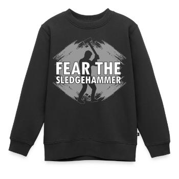 Démolition et rénovation de maisons - Sweat Premium enfant bio - noir - Devant - AI Model Kid Female (0cm)