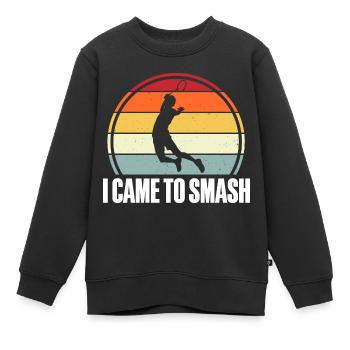 Badminton Federball - Kinder Premium Organic Sweatshirt - Schwarz - Vorne - AI Model Kid Female (0cm)