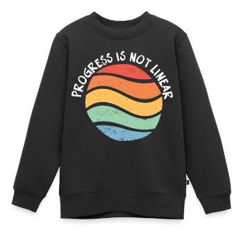 Les progrès accélérés des enseignants ne sont pas linéaires - Sweat Premium enfant bio - noir - Devant - AI Model Kid Female (0cm)