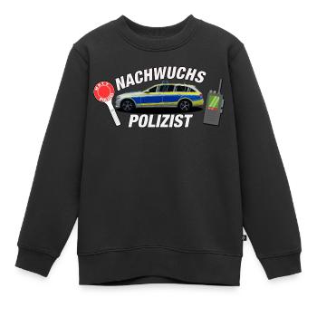 Nachwuchs Polizist - Kinder Bekleidung - Kinder Premium Organic Sweatshirt - Schwarz - Vorne - AI Model Kid Female (0cm)