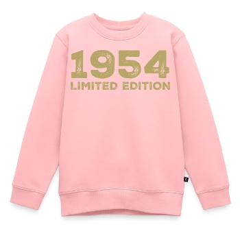 Cadeau D'anniversaire Nées En 1954 Vintage 1954 - Sweat Premium enfant bio - rose - Devant - AI Model Kid Female (0cm)