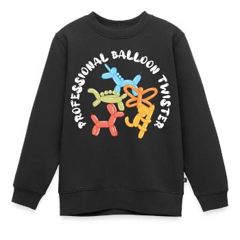 Professional Balloon Animal Twister Circus - Kinder Premium Organic Sweatshirt - Schwarz - Vorne - AI Model Kid Female (0cm)