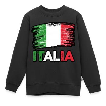 Italie Italien Italien Italie - Sweat Premium enfant bio - noir - Devant - AI Model Kid Female (0cm)