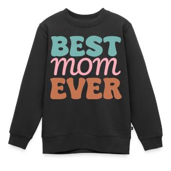 Mama - Kinder Premium Organic Sweatshirt - Schwarz - Vorne - AI Model Kid Female (0cm)