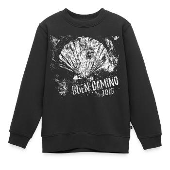 Buen Camino 2025, Pétoncle, Santiago - Sweat Premium enfant bio - noir - Devant - AI Model Kid Female (0cm)