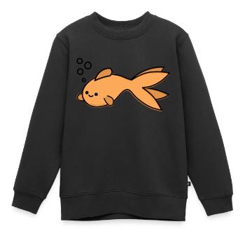Goldfisch - Kinder Premium Organic Sweatshirt - Schwarz - Vorne - AI Model Kid Female (0cm)