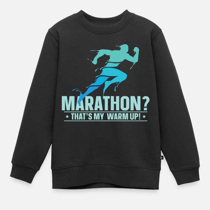 Marathon Marathon Marathon Runner Cadeau - Sweat Premium enfant bio - noir