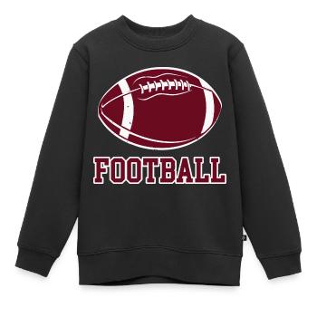 Football - Kinder Premium Organic Sweatshirt - Schwarz - Vorne - AI Model Kid Female (0cm)