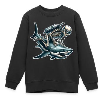 Tauchen Taucher - Kinder Premium Organic Sweatshirt - Schwarz - Vorne - AI Model Kid Female (0cm)