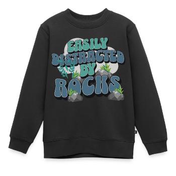 Geologe Steine Sammler - Kinder Premium Organic Sweatshirt - Schwarz - Vorne - AI Model Kid Female (0cm)