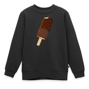 Eis - Kinder Premium Organic Sweatshirt - Schwarz - Vorne - AI Model Kid Female (0cm)