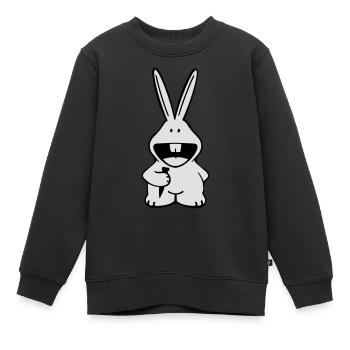 Rabbit - Kinder Premium Organic Sweatshirt - Schwarz - Vorne - AI Model Kid Female (0cm)
