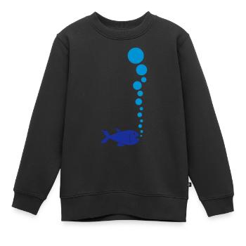 Fish And Bubbles - Kinder Premium Organic Sweatshirt - Schwarz - Vorne - AI Model Kid Female (0cm)