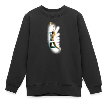 volleyball - Sweat Premium enfant bio - noir - Devant - AI Model Kid Female (0cm)