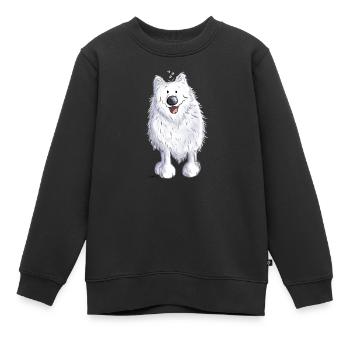 Der Spitz ist angekommen - Kinder Premium Organic Sweatshirt - Schwarz - Vorne - AI Model Kid Female (0cm)