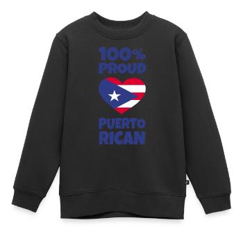 Porto Rico - Sweat Premium enfant bio - noir - Devant - AI Model Kid Female (0cm)