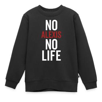 No Alexis No Life - Kids Premium Organic Sweatshirt - black - Front - AI Model Kid Female (0cm)
