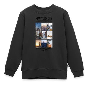 New York City Skyline NYC Manhattan - Kinder Premium Organic Sweatshirt - Schwarz - Vorne - AI Model Kid Female (0cm)