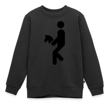 Cheval de loisir, Hobby Horsing, Cavalier, Cheval de loisir - Sweat Premium enfant bio - noir - Devant - AI Model Kid Female (0cm)