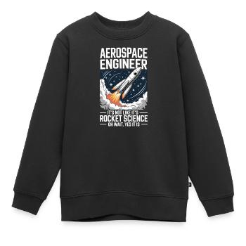Luft- und Raumfahrtingenieur wie Raketenwissenschaft - Kinder Premium Organic Sweatshirt - Schwarz - Vorne - AI Model Kid Female (0cm)