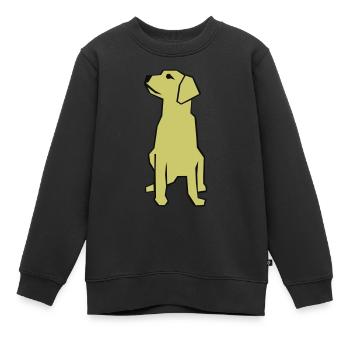 Labrador / chien-guide - Sweat Premium enfant bio - noir - Devant - AI Model Kid Female (0cm)