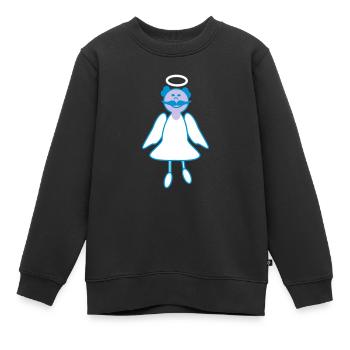 Schutzengel - Kinder Premium Organic Sweatshirt - Schwarz - Vorne - AI Model Kid Female (0cm)