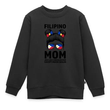 Philippinisch Filipino Philippinisches Geschenk - Kinder Premium Organic Sweatshirt - Schwarz - Vorne - AI Model Kid Female (0cm)