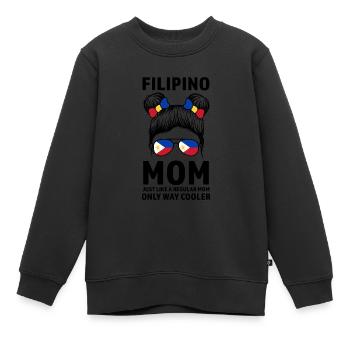 Philippinisch Filipino Philippinisches Geschenk - Kinder Premium Organic Sweatshirt - Schwarz - Vorne - AI Model Kid Female (0cm)