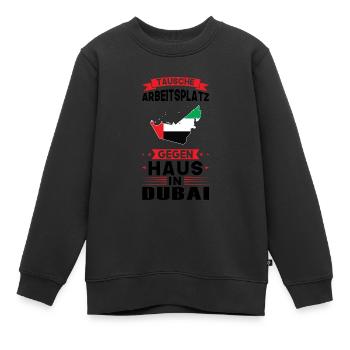 Fiji Flagge Fidschianisch Geschenk - Kinder Premium Organic Sweatshirt - Schwarz - Vorne - AI Model Kid Female (0cm)