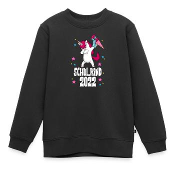 Schulkind 2020 Einhorn Einschulung 1. Klasse Kind - Kinder Premium Organic Sweatshirt - Schwarz - Vorne - AI Model Kid Female (0cm)