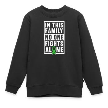 En mai, nous portons Green Mental Health - Sweat Premium enfant bio - noir - Devant - AI Model Kid Female (0cm)