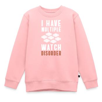Uhrensammler Uhrwerk Sammler - Kinder Premium Organic Sweatshirt - Rosa - Vorne - AI Model Kid Female (0cm)