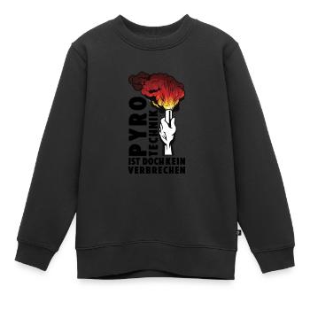 Pyrotechnik ist doch kein Verbrechen Ultras Pyro - Kinder Premium Organic Sweatshirt - Schwarz - Vorne - AI Model Kid Female (0cm)