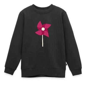 Windrad Windräder - Kinder Premium Organic Sweatshirt - Schwarz - Vorne - AI Model Kid Female (0cm)