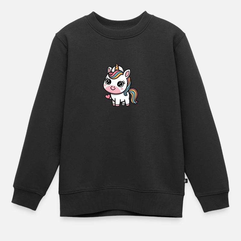 Lilly im Regenbogenland - Kinder Premium Organic Sweatshirt - Schwarz