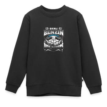 Ohne Benzin schrumpft der Bizeps - Kinder Premium Organic Sweatshirt - Schwarz - Vorne - AI Model Kid Female (0cm)