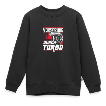 Vorsprung durch Turbo - Kinder Premium Organic Sweatshirt - Schwarz - Vorne - AI Model Kid Female (0cm)
