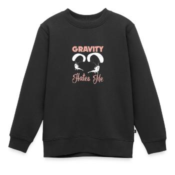 Moteur de parapente Parapente Moteur de parapente - Sweat Premium enfant bio - noir - Devant - AI Model Kid Female (0cm)
