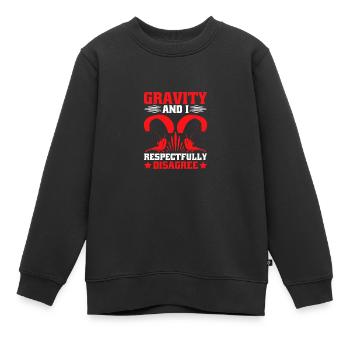 Moteur de parapente Parapente Moteur de parapente - Sweat Premium enfant bio - noir - Devant - AI Model Kid Female (0cm)