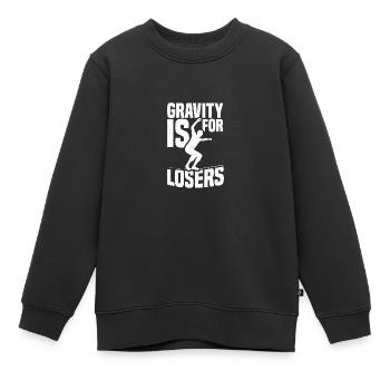 Slackliner Gear Slackline Board Swing Set - Kinder Premium Organic Sweatshirt - Schwarz - Vorne - AI Model Kid Female (0cm)