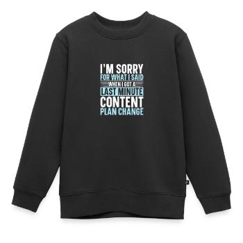 Gestionnaire de publicité sur les plateformes de médias sociaux SMM - Sweat Premium enfant bio - noir - Devant - AI Model Kid Female (0cm)