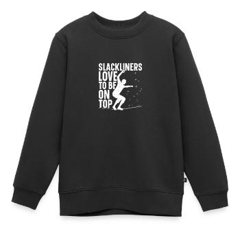 Slackline Lover Swing Set Slackliner Gear Indoor - Kinder Premium Organic Sweatshirt - Schwarz - Vorne - AI Model Kid Female (0cm)