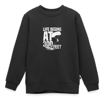 Équipement de parakite Parachute ascensionnel Jouets Parachute - Sweat Premium enfant bio - noir - Devant - AI Model Kid Female (0cm)