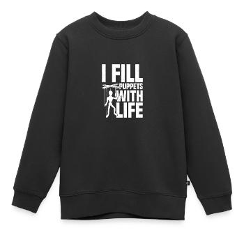 Fournitures de marionnettes Marionnettes Lover Ventriloque - Sweat Premium enfant bio - noir - Devant - AI Model Kid Female (0cm)
